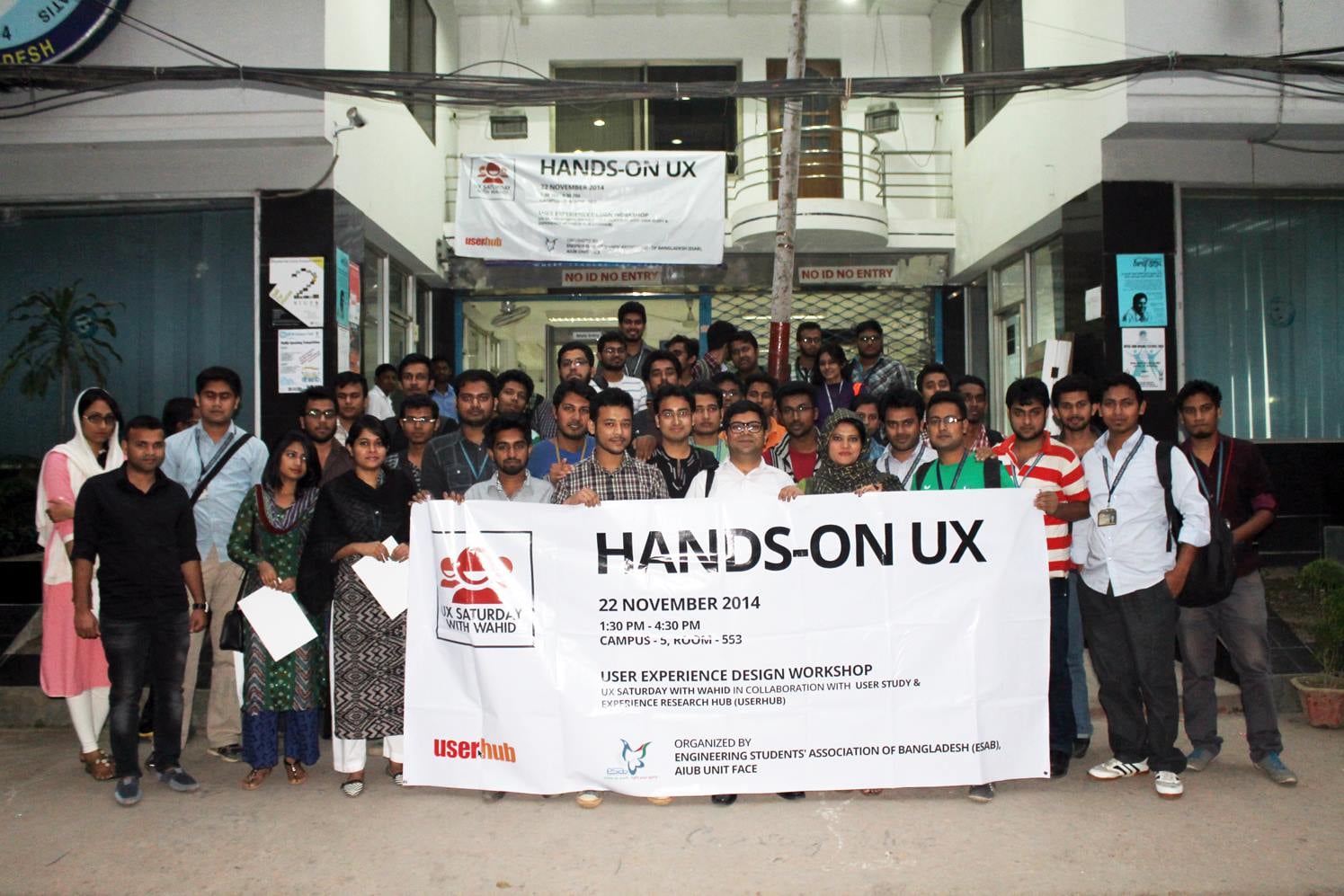 Hands-on UX workshop at AIUB, Dhaka, on 22 November 2014, part of the early UX Saturday initiative