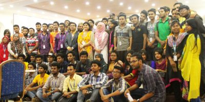With the participants of Hands-on UX Workshop at Daffodil International University
