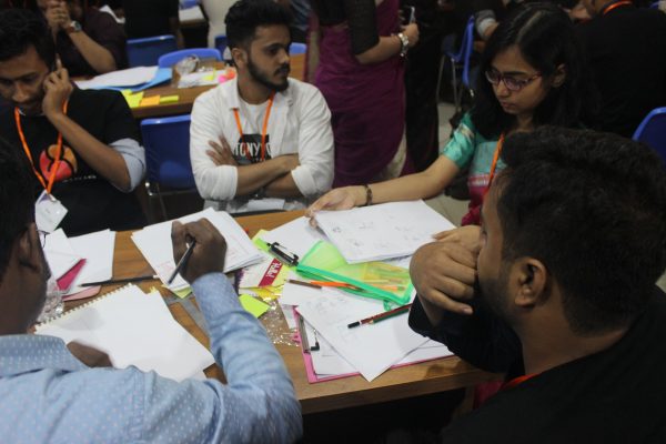 Participants at the design thinking workshop of the UX Boot Camp 2019