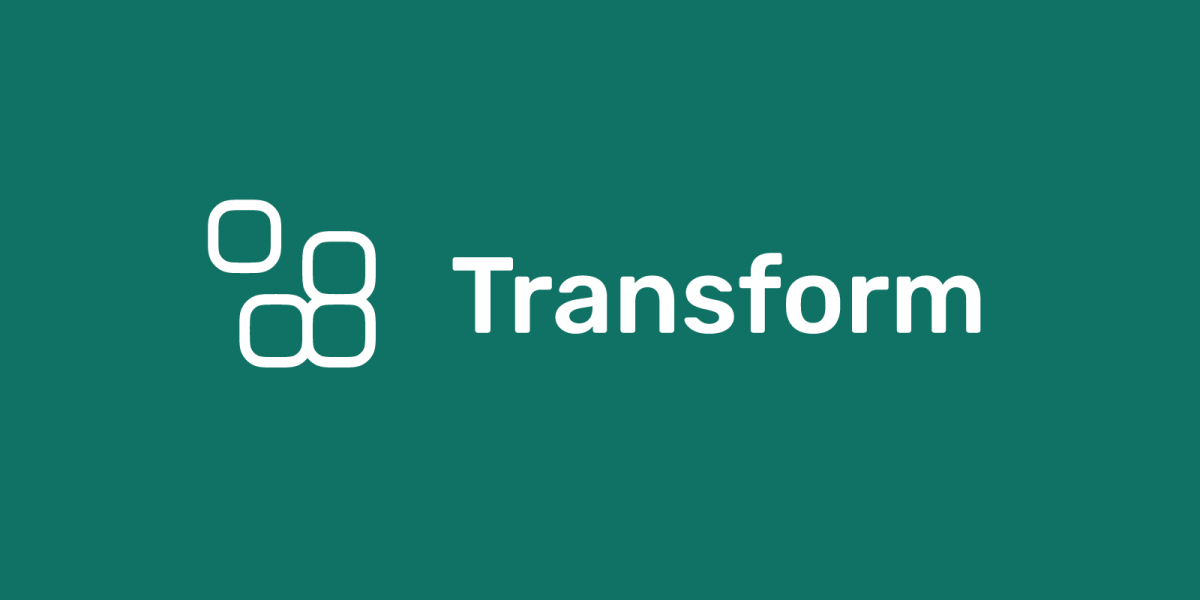 Transform stage of the EDIT UX Framework represented by a grid icon on a teal background.