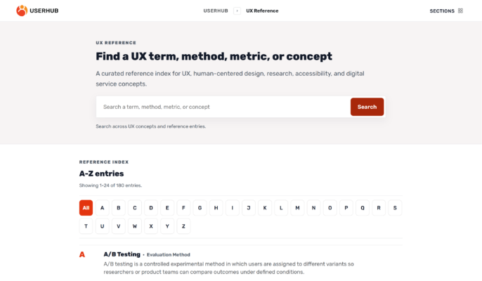 Userhub Adds UX Reference as a Public Knowledge System for Digital Service Concepts